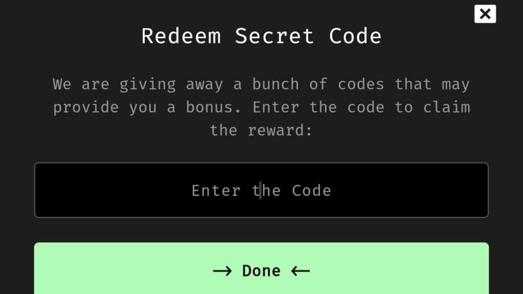 Memhash Redeem Secret Code