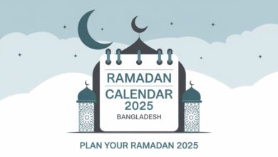 Ramadan Calendar 2025 Bangladesh