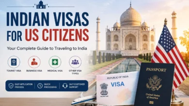 Indian visas for US citizens showing e-Visa and regular visa application options